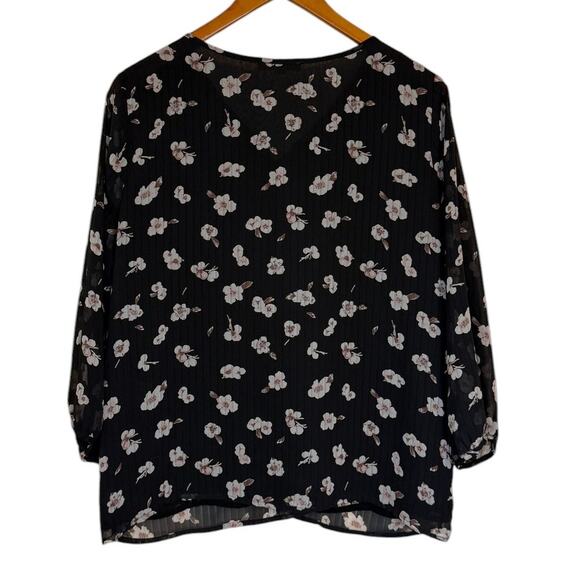 Skies Are Blue Blouse Women X Large Floral Feminine‎ Whimsical Romantic Workwear - Picture 4 of 7